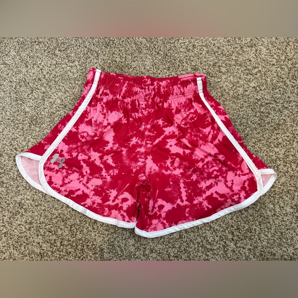 Under Armour Women's Pink Tie-Dye Athletic Shorts